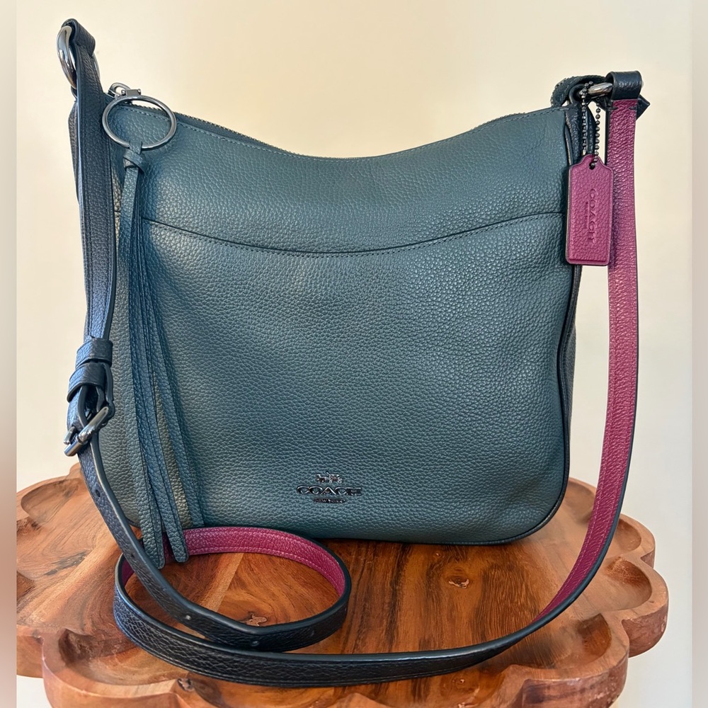 Coach Colorblock Chaise Crossbody Pebble Leather Gunmetal Hardware 38696 - Picture 16 of 16